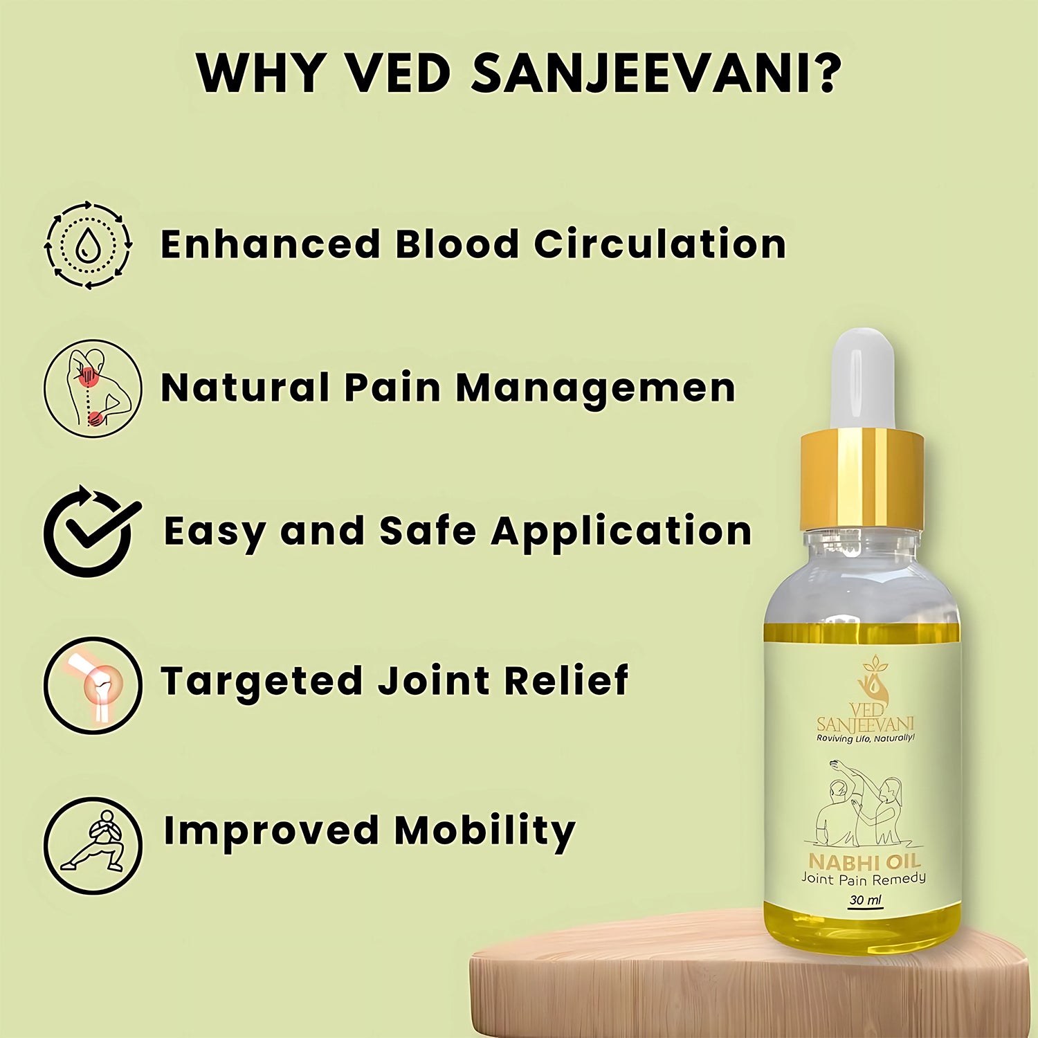 Ved Sanjeevani Nabhi Oil For Joint Pain Relief (30ml  1 Pc) Ved Sanjeevani Nabhi Oil For Joint Pain Relief (30ml  1 Pc)